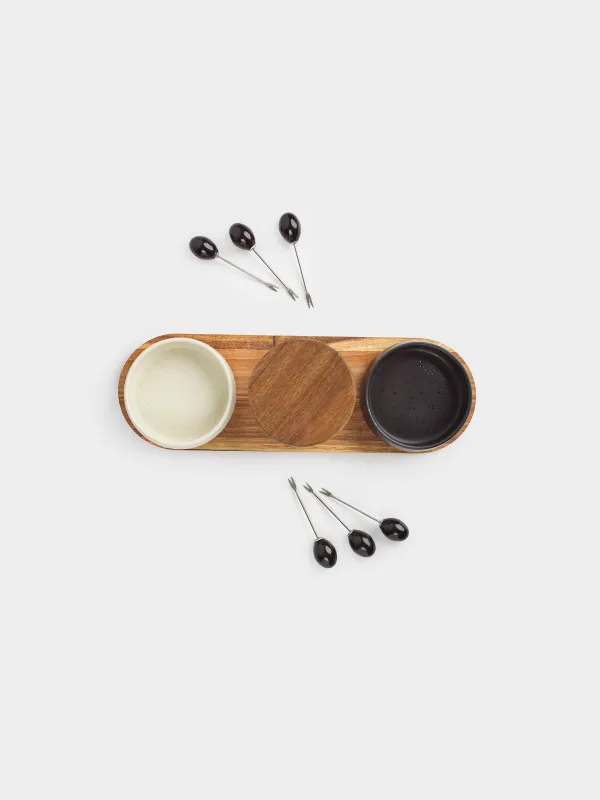 Набор для закусок, на подставке, со шпажками, Noble tree, image-2