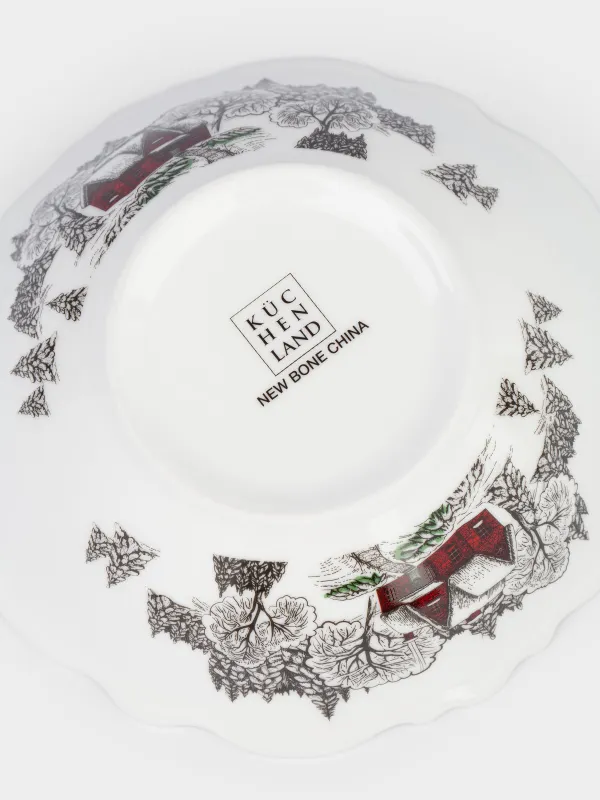 Салатник, 15х5 см, 290 мл, фарфор N, белый, Дом в лесу, Forest house, image-4