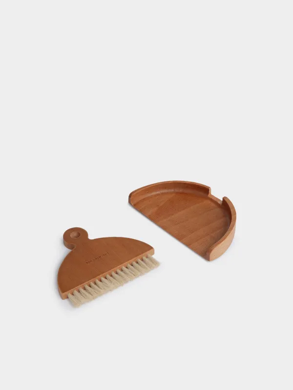 Щетка для мусора с совком, 15 см, Beige clean, image-1