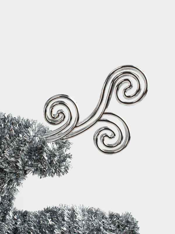 Статуэтка, 42 см, мишура/пластик, серебристая, Олень, Tinsel decor, image-4