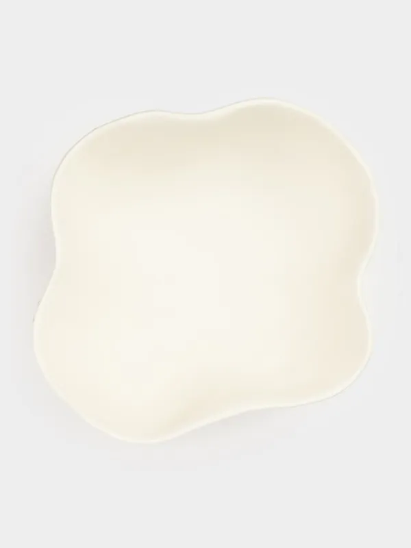 Салатник, 21х8 см, 1,2 л, керамика, молочный, Винтажные цветы, La flore, image-3