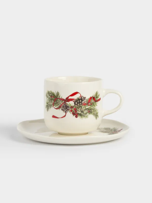 Пара чайная, 250 мл, Шишки и рябина, Rowan delice, image-0