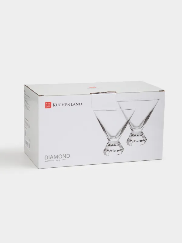 Бокал для мартини, 310 мл, 2 шт, стекло, Бриллиант, Diamond, image-5