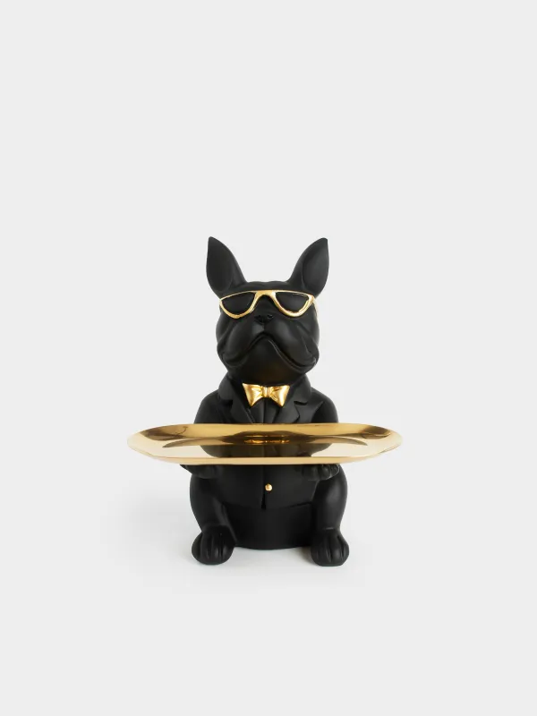 Блюдо декоративное, 23 см, с копилкой, Бульдог, Dog, image-2