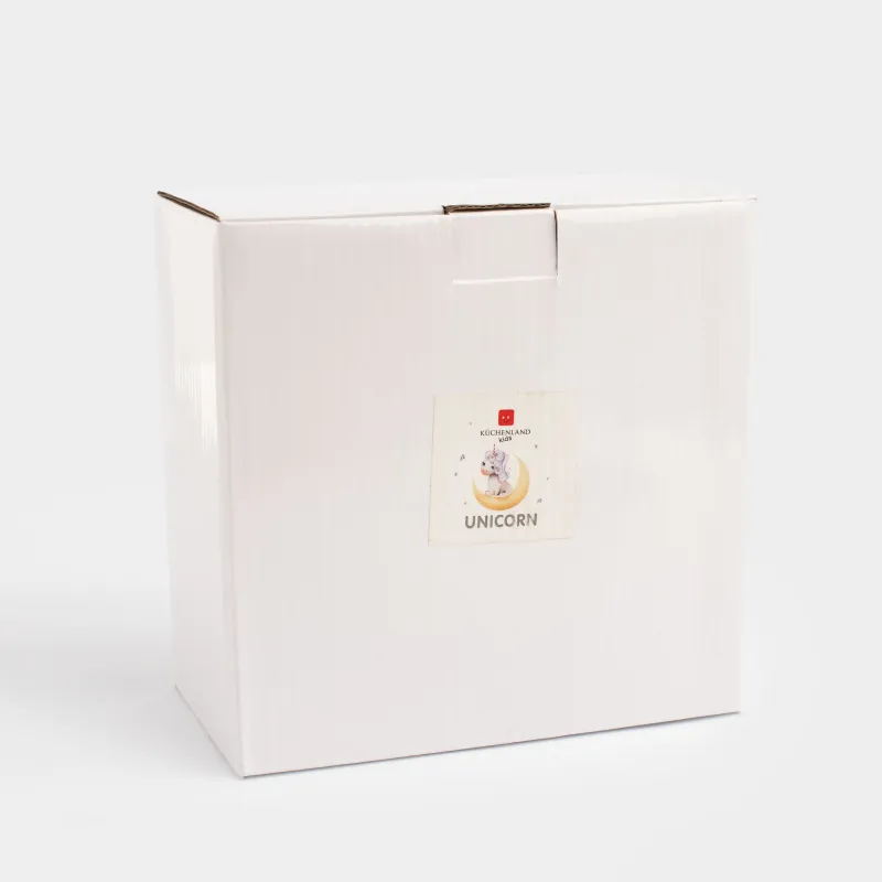 Набор посуды, детский, 1 перс, 3 пр, фарфор N, белый, Единорог и месяц, Unicorn, image-7