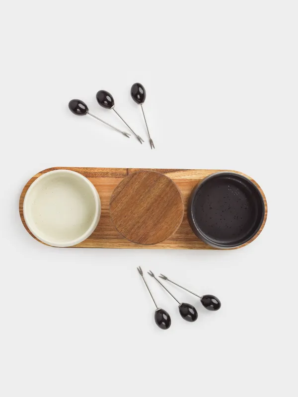 Набор для закусок, на подставке, со шпажками, Noble tree, image-2