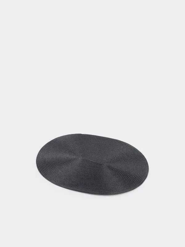 Салфетка под приборы, 30х45 см, полиэстер, овальная, черная, Circle shine, image-1