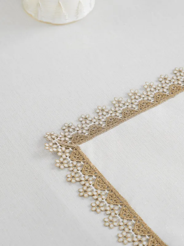 Салфетка под приборы, 30х45 см, Flower lace gold, image-7