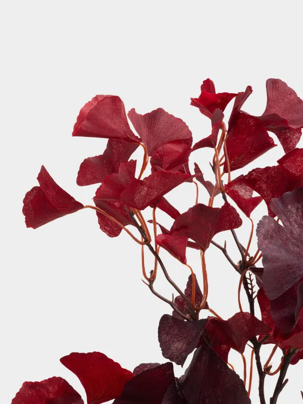 Ветка декоративная, 1 м, Бордовый гинкго билоба, Leafs decor, image-2