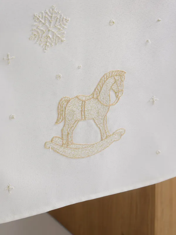 Дорожка настольная, 40х160 см, полиэстер, молочная, Лошадка, Snow horse, image-6
