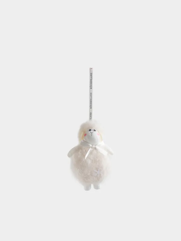 Игрушка елочная, 11 см, Овечка, Figure Christmas Fuzz, image-0
