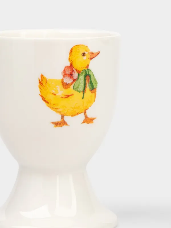 Подставка для яйца, детская, 7 см, фарфор N, белая, Утенок, Easter Kids, image-2