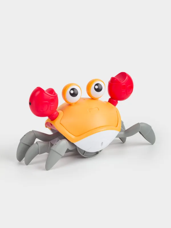 Игрушка, 23 см, музыкальная, с датчиком препятствий, пластик, цветная, Бегающий краб, Underwater, image-2