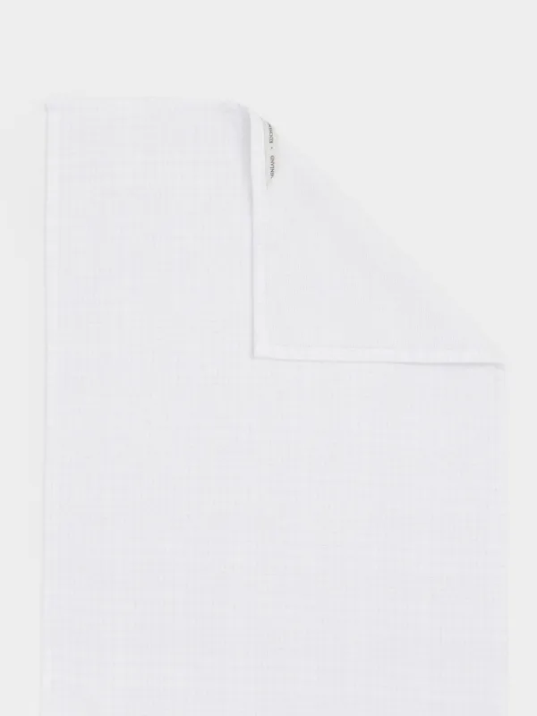 Полотенце кухонное, 40х60 см, хлопок, светло-серое, Клетка, Cage pattern, image-3