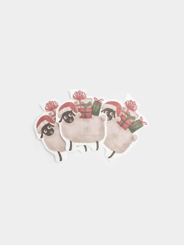 Салфетки бумажные, 30х30 см, 20 шт, Овечка, Christmas lamb, image-1