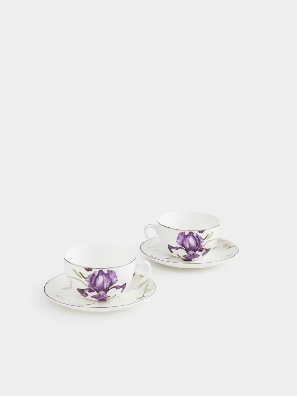 Пара чайная, на 2 персоны, 300 мл, Ирис, Antarctica Flowers, image-1