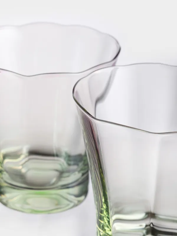 Стакан, 10 см, 330 мл, 2 шт, стекло, лилово-зеленый, Flevertino, image-2