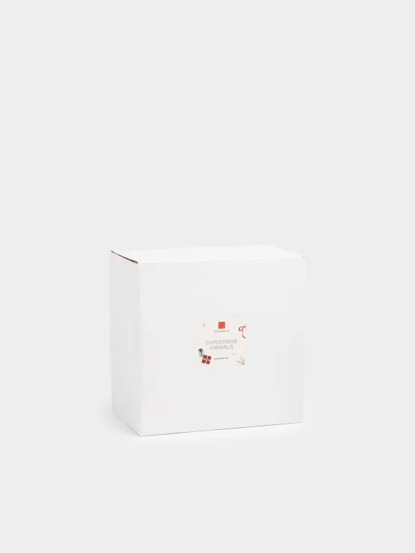 Салатник, 16х6 см, Белка и медведь в корзинке, Christmas animals, image-6