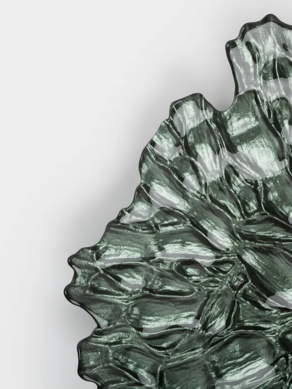 Блюдо, 33 см, стекло Р, зеленое, Pion color, image-2