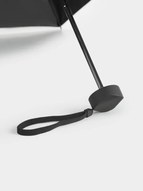 Зонт, 52/21 см, складной, эпонж, черный, Rainy day, image-3