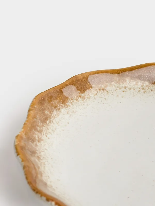 Блюдо декоративное, 23х16 см, керамика, бежево-коричневое, Устрица, Seaside, image-5