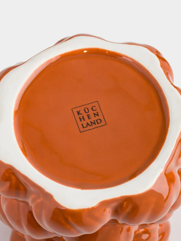 Подставка для кухонных принадлежностей, 16 см, керамика, оранжевая, Тыквы, Forest symphony, image-4