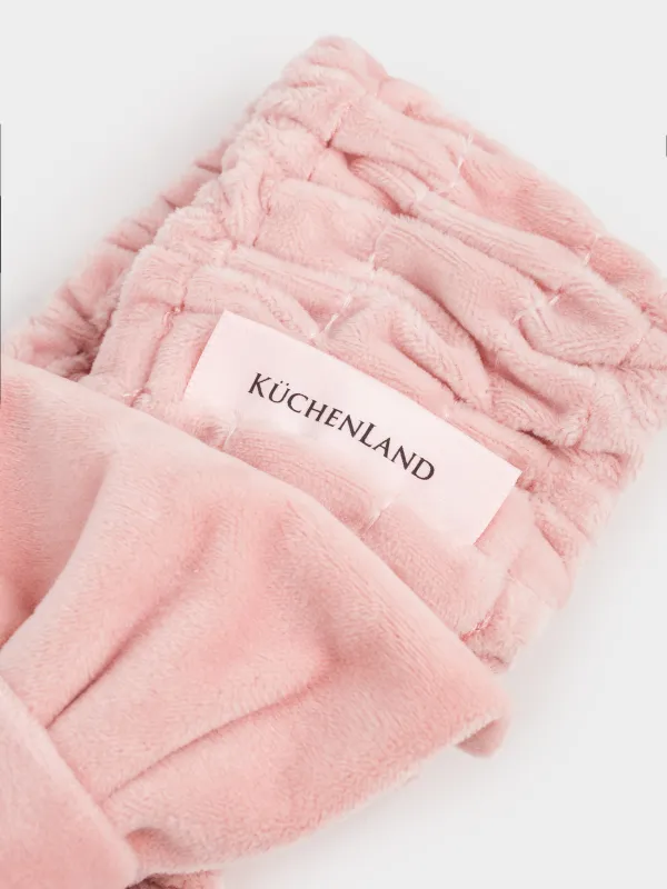 Повязка для волос, 19х7 см, полиэстер, пудровая, Бант, Glamor, image-2