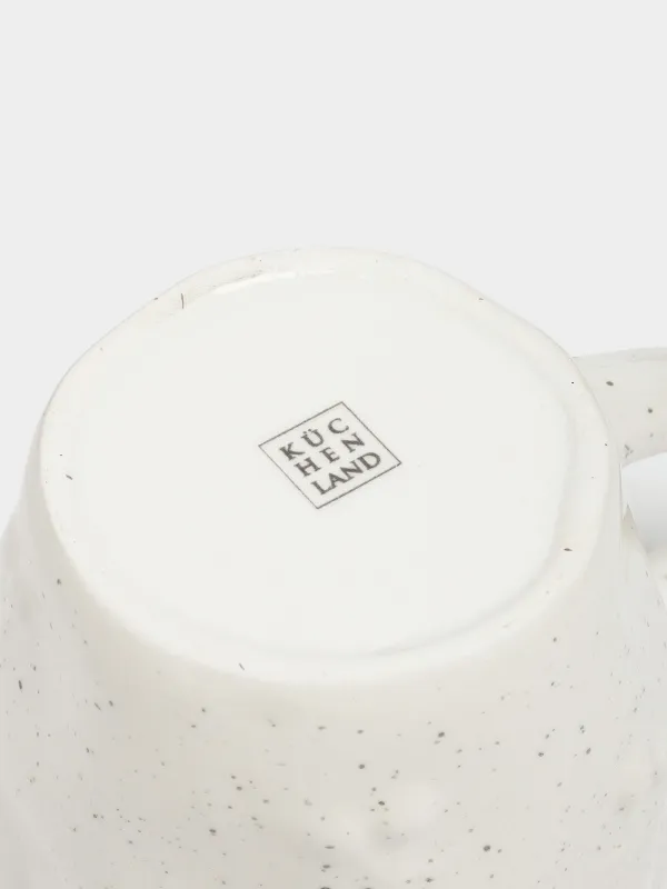 Кружка, 330 мл, керамика, молочная, в крапинку, Вишни, Relief, image-3