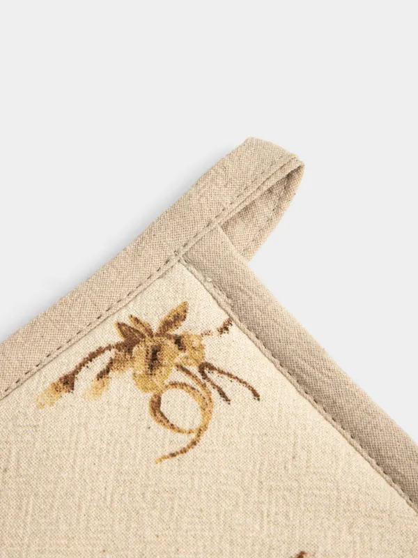 Прихватка, 20х20 см, хлопок, квадратная, бежевая, Пасхальный кролик, Rabbit Easter, image-2