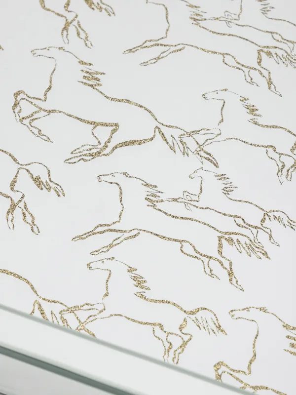 Поднос, 38x26 см, стекло, прямоугольный, зеркальный, Лошадки, Glossy, image-2