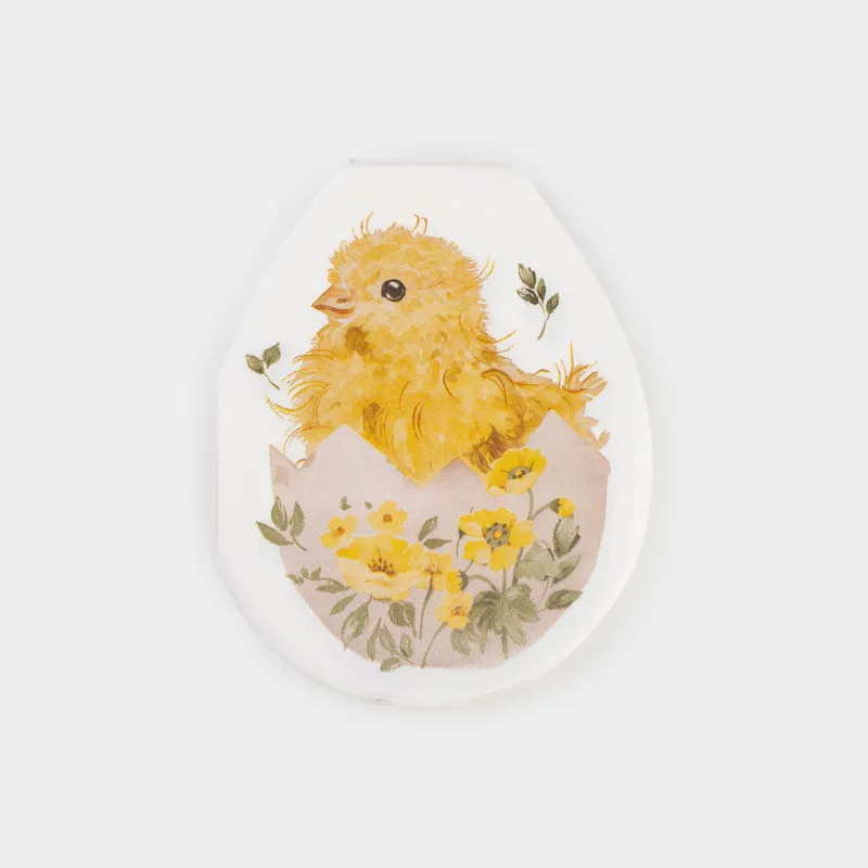 Салфетки бумажные, 25х30 см, 20 шт, фигурные, бело-желтые, Яйцо, Цыпленок, Natural Easter