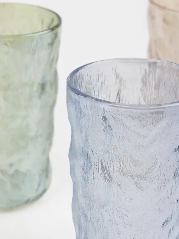 Стакан, 13 см, 350 мл, 4 шт, стекло Р, цветной микс, Мятый эффект, Crumple color, image-4