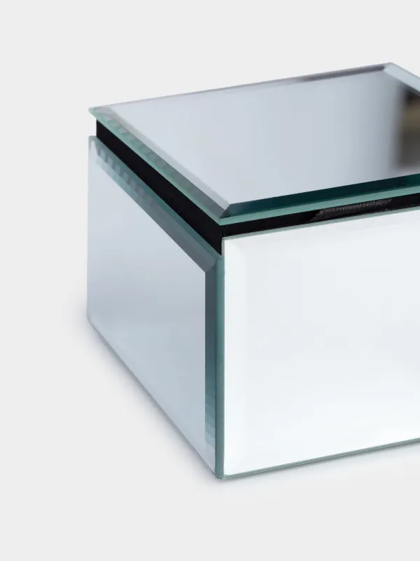 Шкатулка для украшений, 9х9 см, стекло, зеркальная, Glossy, image-4