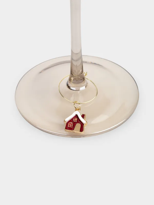 Подвеска для бокала, 6 шт, металл/стразы, Новогодние украшения, Christmas time, image-4