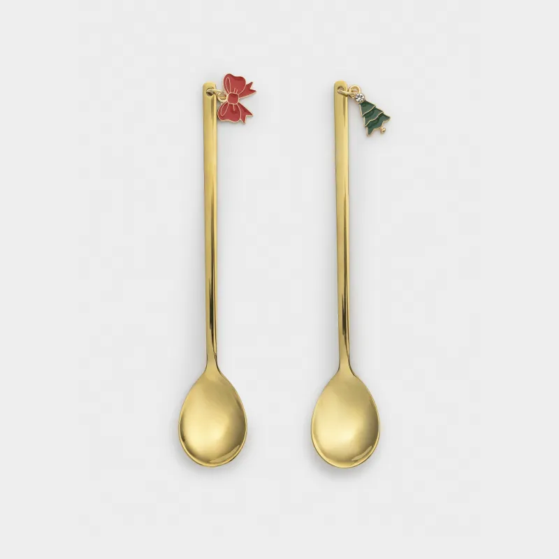 Ложка десертная, 14 см, сталь, Christmas traditions