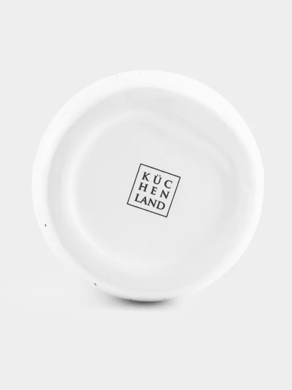 Стакан для ванной комнаты, 11 см, керамика, белый, в крапинку, Лицо, Face speckled, image-2