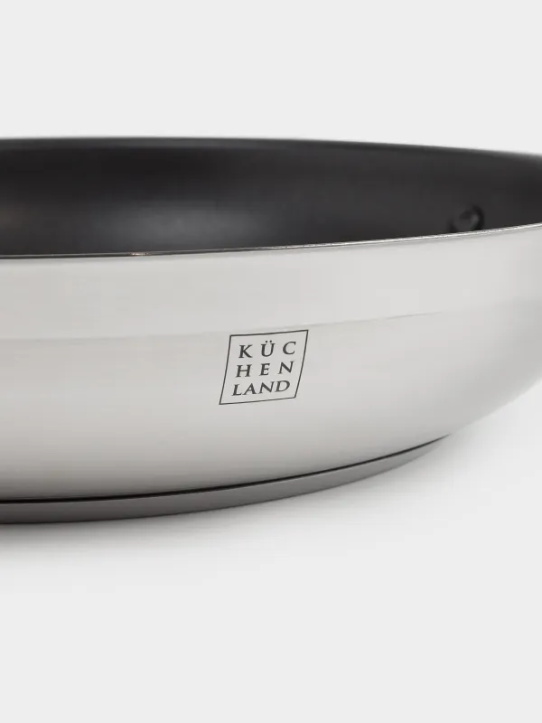 Сковорода, 28 см, с покрытием, сталь, Silver Stone, image-4