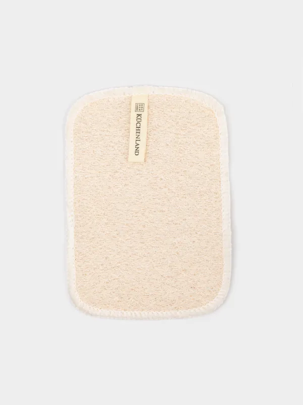 Тряпка для мытья посуды, 15x10 см, 3 шт, натуральное волокно, бежевая, Clean, image-2