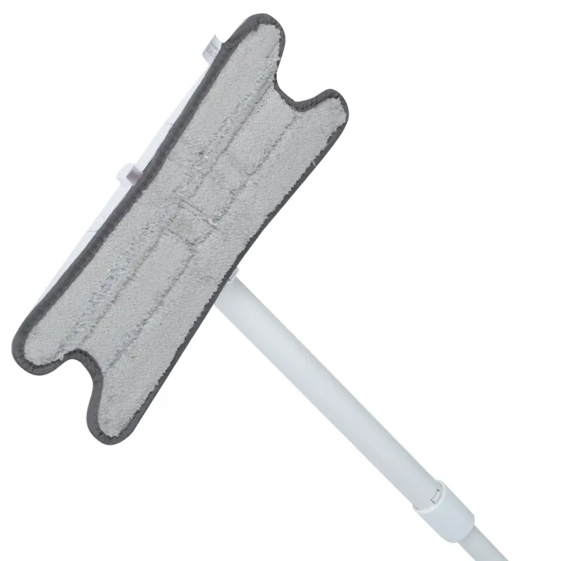 Швабра с ведром, с отжимом и полосканием, фигурная, бело-серая, Mop, image-4