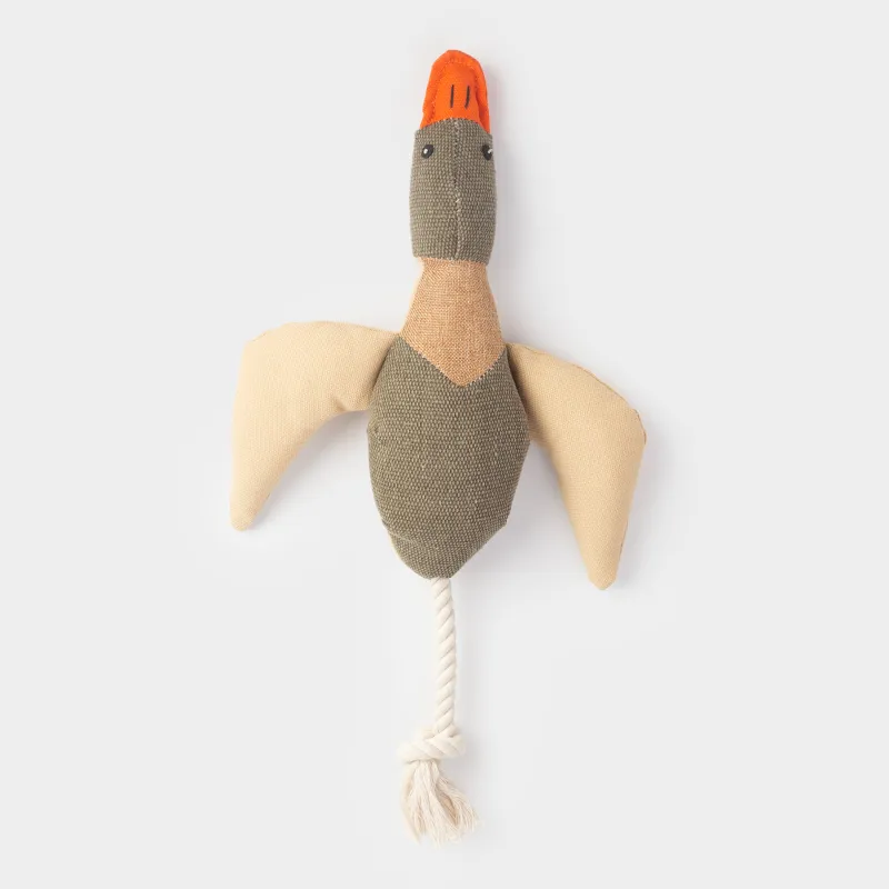 Игрушка для собак, 40 см, с пищалкой, полиэстер, бежевая, Утка, Frisky pet