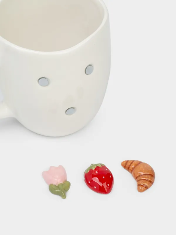 Кружка, 400 мл, с магнитами, керамика D, белая, Маленькие радости, Magnet joy, image-3