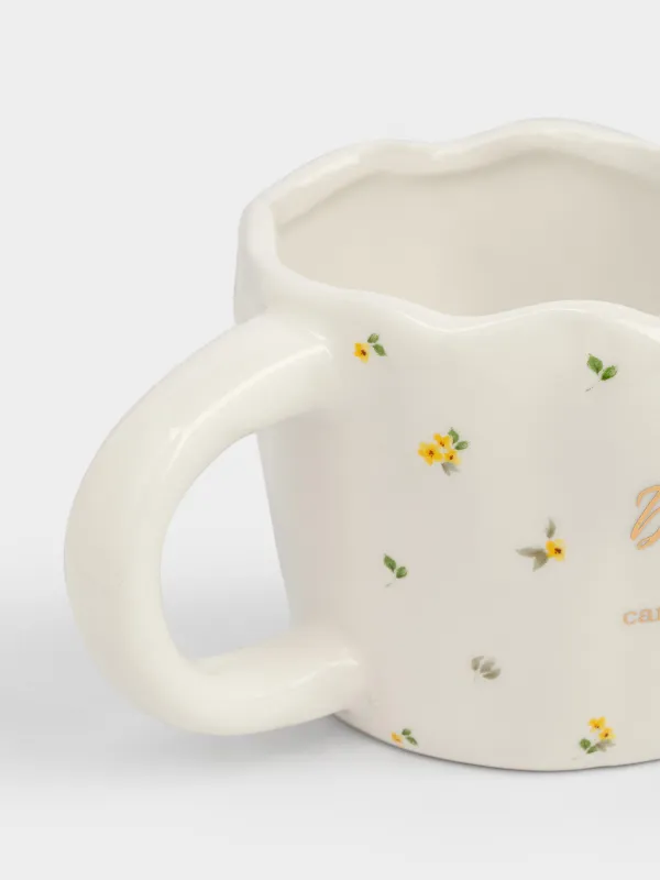 Кружка, 420 мл, Бабушка и мимоза, Crumple flower, image-2
