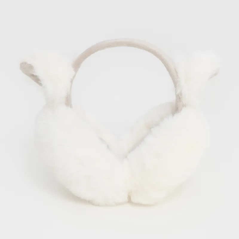 Наушники меховые, 30 см, бархат/искусственный мех, молочные, Ушки, Cat