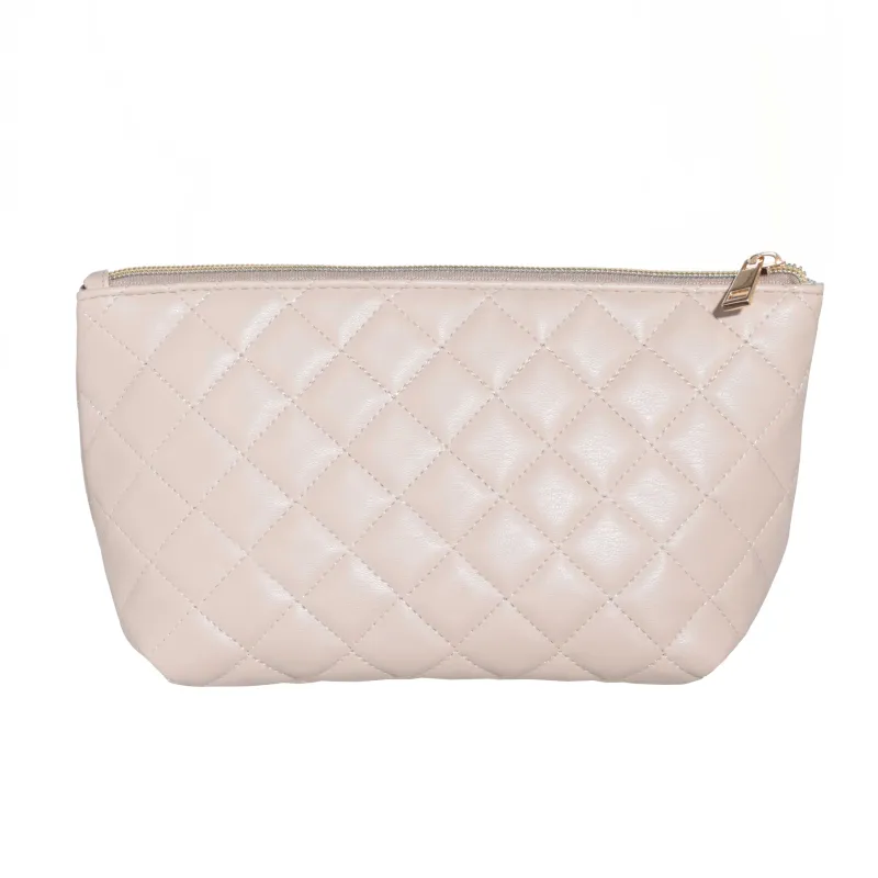 Косметичка, 26х13 см, стеганая, полиуретан, бежевая, Quilted, image-2
