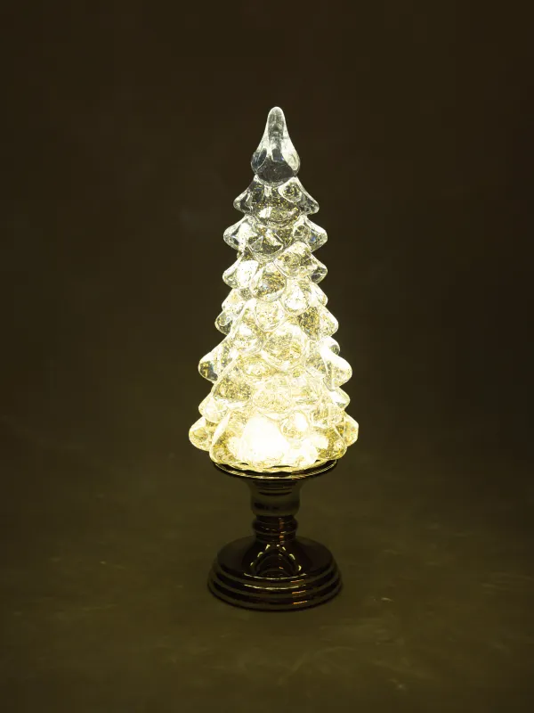 Снежный фонарь, 35 см, с подсветкой, Елка, Champagne style, image-4