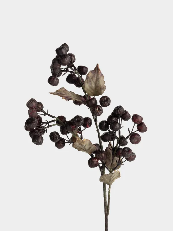 Ветка декоративная, 78 см, Бордовые ягоды, Bordo berry, image-1