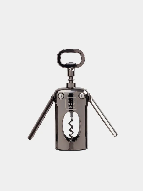 Штопор рычажный, 18 см, металл, темно-серый, Titanium, image-0