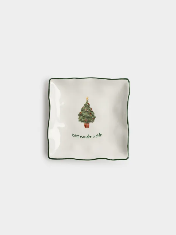 Блюдо, 15х15 см, Нарядная елка, Christmas green, image-2