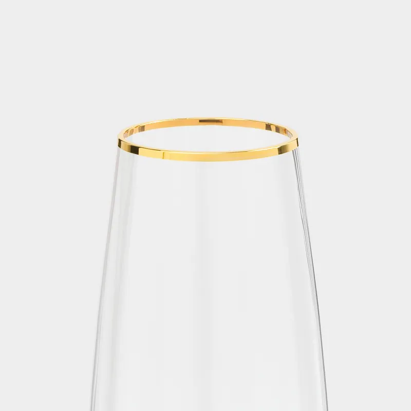 Бокал для шампанского, 210 мл, 2 шт, стекло Р, с золотистым кантом, Filo R gold, image-2