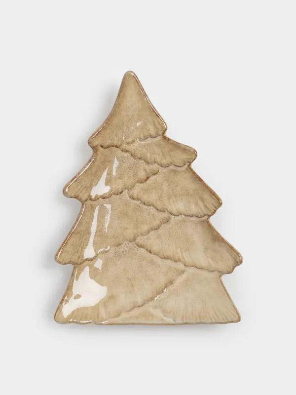 Блюдо, 14х19 см, фарфор P, молочно-коричневое, Ель, Woodland story, image-4